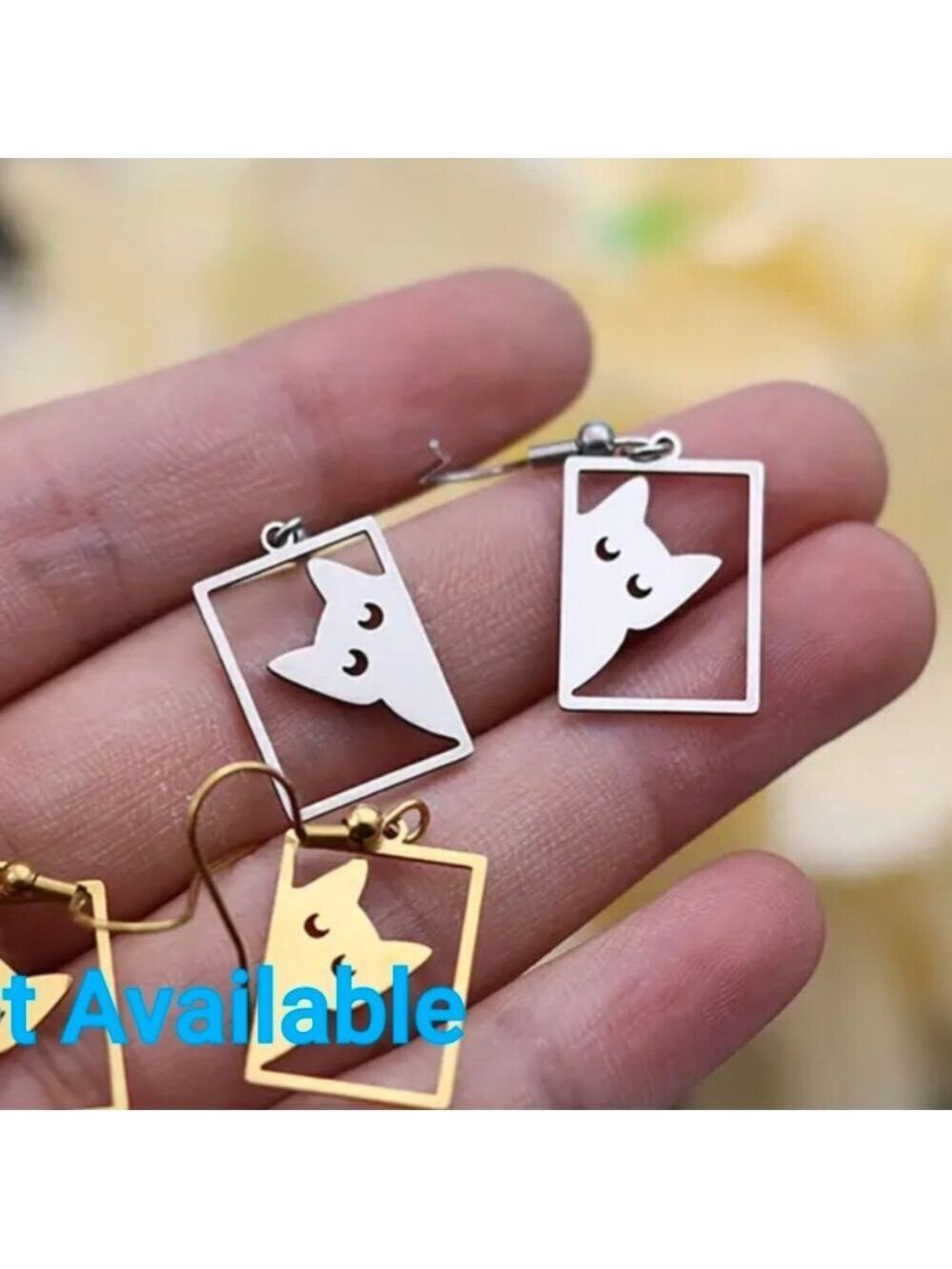 Earrings-Sleeping Cat Drops